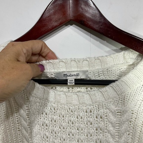 Madewell Karlie Cable Knit Sweater; perfect for fall/winter gathering. Size: XXS - Picture 7 of 15